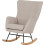 Seconique Hayden Rocking Chair - Beige Fabric 3
