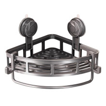 Rustproof Corner Shower Caddy with TwistLock Suction and QuickDrain Shelf for Bathroom Storage