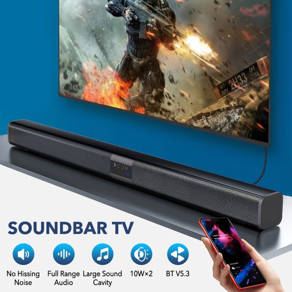 3D Surround Sound Bar Bluetooth Soundbar System Wireless Theater Speaker Tv Aux 10952788
