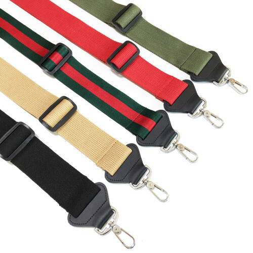 Banjo strap with Leather Ends and Metal Clips,2" Wide,Adjustable (Beige) 1