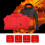 Electric Heated Coat 3-Temp 2-Zone USB Black 4XL 10
