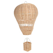 Handmade Wooden Wicker Hot Air Balloon Hanging Decor for Nursery and Kids Room Ceiling Decoration