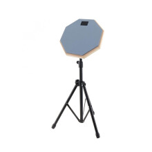 Drum Practice Pad with Stand, Silent Rubber Surface, Controlled Rebound, Durable Anti Slip Base