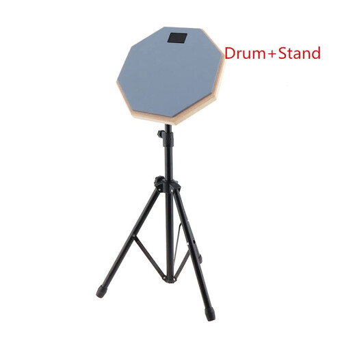 Drum Practice Pad with Stand, Silent Rubber Surface, Controlled Rebound, Durable Anti Slip Base 1