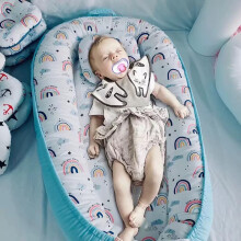Lounger Baby Nest for Co Sleeping Baby Bassinet Soft Breathable Newborn Lounger Perfect for Newborn Gift Co-Sleeping and Traveling Soft Cotton from