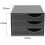Compact Leather File Cabinet with 3 Lockable Drawers, Quiet Desk Organizer for Office Documents (Black Brown) 3