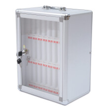 Lockable 24Slot Cell Phone Locker Cabinet with Transparent Panel and Durable Aluminum Frame for Classroom