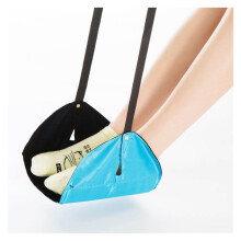Hanging Swing Chair with Portable Footrest Hammock, Durable Polyester, Travel Airplane Leg Relief