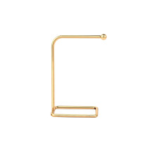 Wrought Iron Earring Display Stand with Stable Weighted Base, Elegant Gold Finish Jewelry Holder for Retail and Photography