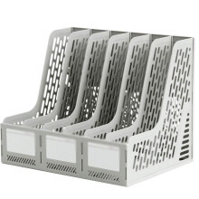 Magazine File Holder Set of 6 Gray File Organizer for Home Office Neat Foldable Storage