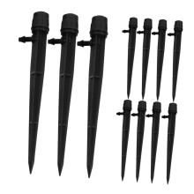 50pcs Drip Irrigation Kit with Adjustable Flow Control Emitters Easy Clean Heads for Garden Plants
