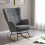 Seconique Hayden Rocking Chair - Dark Grey Fabric 1