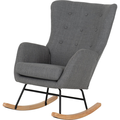 Seconique Hayden Rocking Chair - Dark Grey Fabric 1