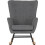 Seconique Hayden Rocking Chair - Dark Grey Fabric 3