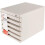 5 Layer Locking File Cabinet with Drawers, White Desktop Organizer for Secure Home Office Storage 1