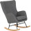 Seconique Hayden Rocking Chair - Dark Grey Fabric 4