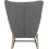 Seconique Hayden Rocking Chair - Dark Grey Fabric 6