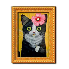 Capricious Cats Themed Magnets With Raised Wooden-SCE1386