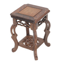 Wood Plant Stand with Durable Wooden Construction, Elegant Chinese Design for Indoor Outdoor Decor