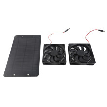 20W Solar Powered Dual Fan 12V Kit-27.5x17cm ABS