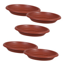 5pcs Round Plastic Plant Pot Saucers with Drainage Holes for Indoor Plants Efficient Water Drainage