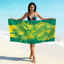 (亚马逊同款ST168, 70*140cm) Printed Microfiber Beach Towel, Quick Dry Absorbent Swimming Towel, Custom Logo Design Available Fast Drying