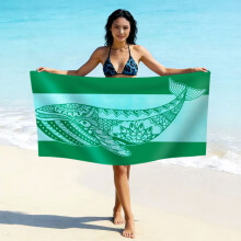 (亚马逊同款ST156, 90*180cm) Printed Microfiber Beach Towel, Quick Dry Absorbent Swimming Towel, Custom Logo Design Available Fast Drying