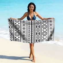 (亚马逊同款STYQ-033, 90*180cm) Printed Microfiber Beach Towel, Quick Dry Absorbent Swimming Towel, Custom Logo Design Available Fast Drying