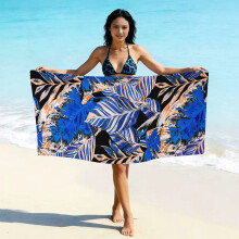 (亚马逊同款STYQ-080, 70*140cm) Printed Microfiber Beach Towel, Quick Dry Absorbent Swimming Towel, Custom Logo Design Available Fast Drying