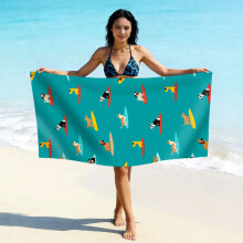 (亚马逊同款STYQ-099, 90*180cm) Printed Microfiber Beach Towel, Quick Dry Absorbent Swimming Towel, Custom Logo Design Available Fast Drying
