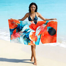 (亚马逊同款STYQ-074, 90*180cm) Printed Microfiber Beach Towel, Quick Dry Absorbent Swimming Towel, Custom Logo Design Available Fast Drying
