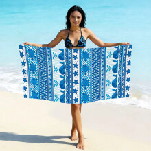 (亚马逊同款STYQ-083, 90*180cm) Printed microfiber beach towel - quick drying absorbent swimming towel