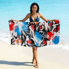 (亚马逊同款STYQ-079, 70*140cm) Printed Microfiber Beach Towel, Quick Dry Absorbent Swimming Towel, Custom Logo Design Available Fast Drying
