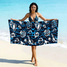 (亚马逊同款STYQ-073, 70*140cm) Printed Microfiber Beach Towel, Quick Dry Absorbent Swimming Towel, Custom Logo Design Available Fast Drying
