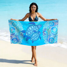 (亚马逊同款STYQ-071, 70*140cm) Printed Microfiber Beach Towel, Quick Dry Absorbent Swimming Towel, Custom Logo Design Available Fast Drying