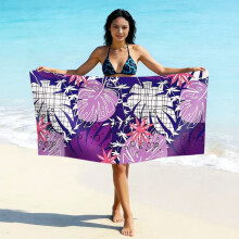 (亚马逊同款STYQ-041, 70*140cm) Printed Microfiber Beach Towel, Quick Dry Absorbent Swimming Towel, Custom Logo Design Available Fast Drying