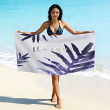 (亚马逊同款STYQ-040, 75*150cm) Printed Microfiber Beach Towel, Quick Dry Absorbent Swimming Towel, Custom Logo Design Available Fast Drying