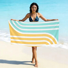 (亚马逊同款STYQ-055, 70*140cm) Printed Microfiber Beach Towel, Quick Dry Absorbent Swimming Towel, Custom Logo Design Available Fast Drying