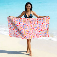 (亚马逊同款STYQ-057, 70*140cm) Printed microfiber beach towel - quick drying absorbent swimming towel