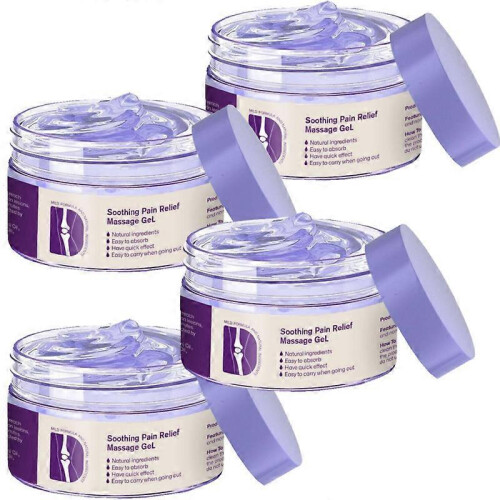 (4pcs) Joint Pain Gel Purple Gel for Joint Activities Throughout The Body, Soothes Knees, Lumbar, Neck, Hands and Feet