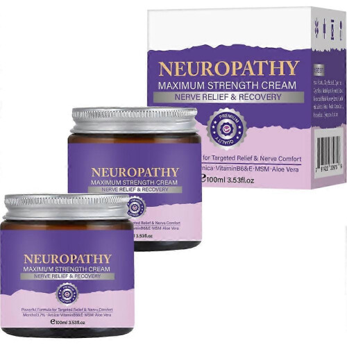 (2pcs)Neuropathy Nerve Relief Cream-Maximum Strength Cream For Foot, Hands, Leg