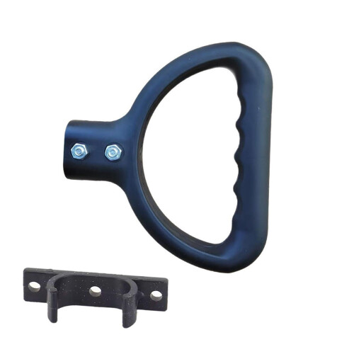 Folding Wagon Handle Replacement with Oval Clip, Ergonomic Push Handle for Garden Cart