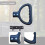 Folding Wagon Handle Replacement with Oval Clip, Ergonomic Push Handle for Garden Cart 2