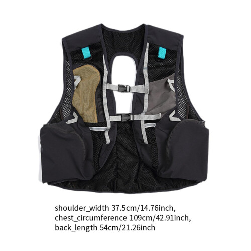Lightweight Running Hydration Vest Backpack with Breathable Mesh and Multiple Pockets, Black L 2