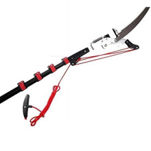 Telescopic Tree Pruner with Saw, Lightweight Aluminum Pole, Quick Lock Adjustment, Dual Cutting Mode, 5.4M
