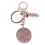 Versatile Round Keychain Featuring Natural-Strawberry crystal 1