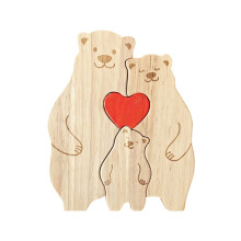 Personalisieren Sie das Holzpuzzle mit 2–6 Familien,-3