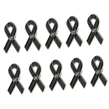 10 Stück modische schwarze Band-Kleid-Brosche für-L