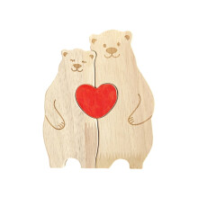 Personalisieren Sie das Bären-Familienpuzzle aus Holz,-2