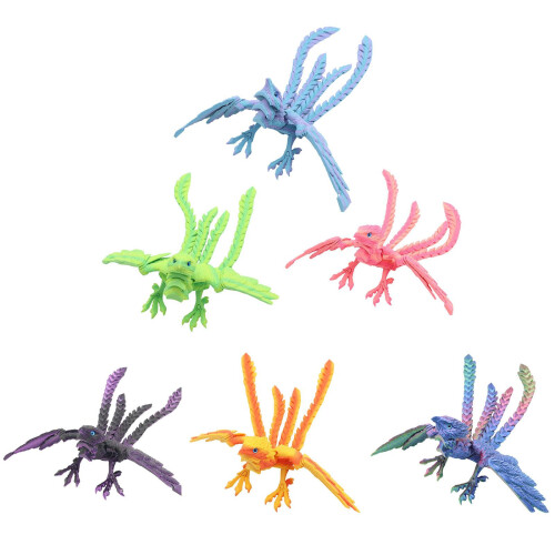 Artistic Movable Phoenixes Sculpture 3D Printed-Pink 2